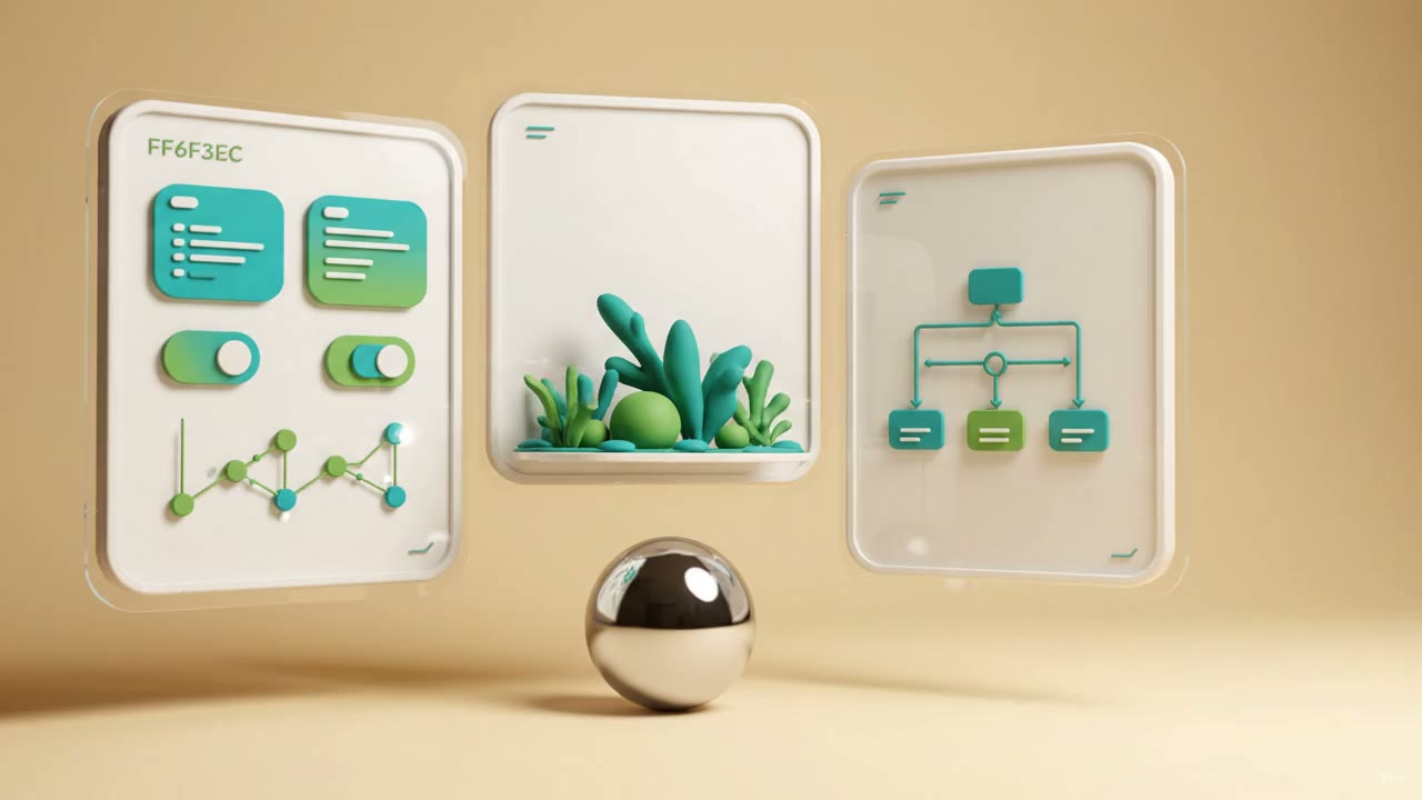 Three-dimensional interface panels for a digital experience